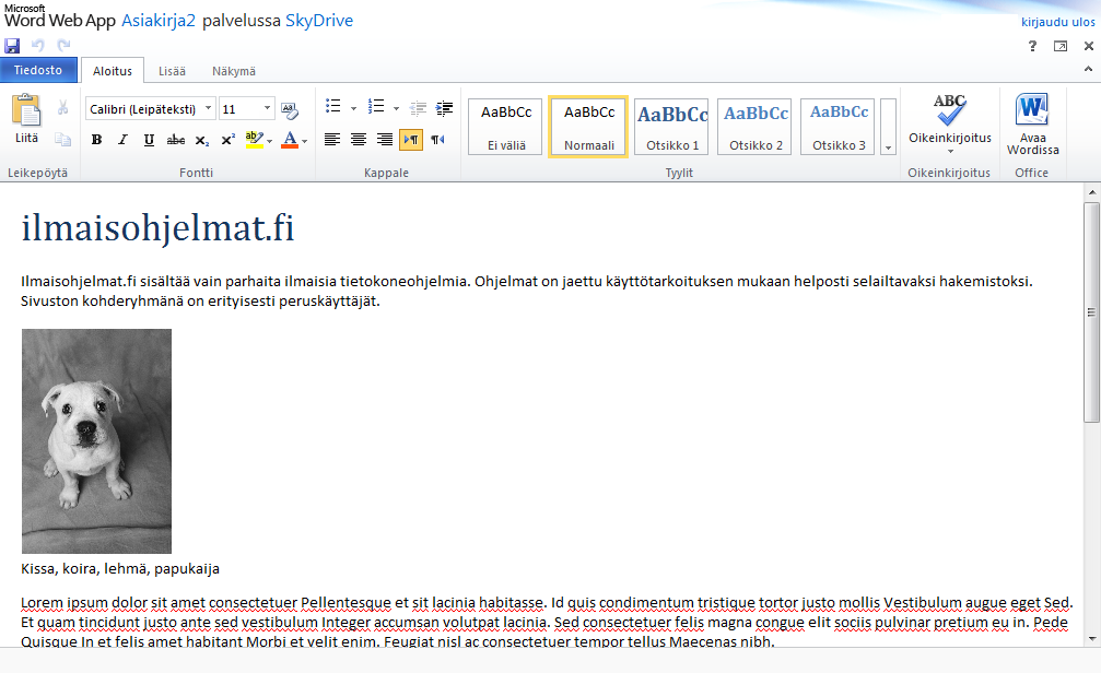 Microsoft Word Online