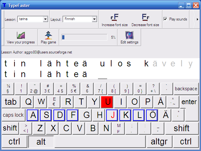 TypeFaster Typing Tutor