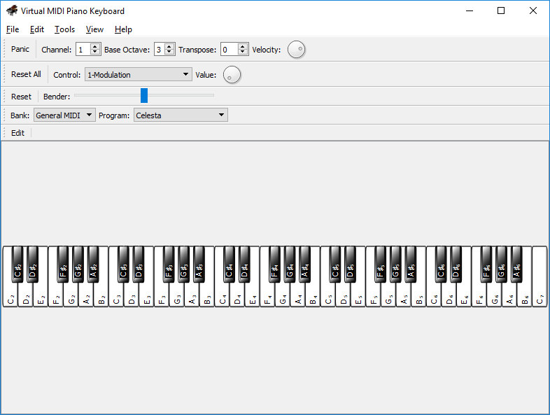 Virtual MIDI Piano Keyboard