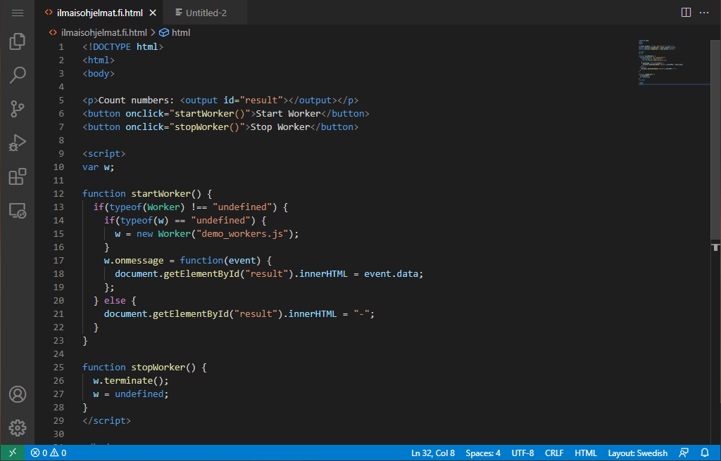 Visual Studio Code for Web